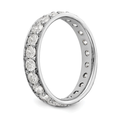 14k White Gold Polished Vintage 2ct Diamond Eternity Band