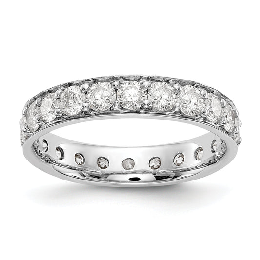 14k White Gold Polished Vintage 2ct Diamond Eternity Band