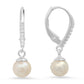 Original Kylie Harper Sterling Silver Genuine Pearl Dangling Leverback Earrings