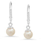 Original Kylie Harper Sterling Silver Genuine Pearl Dangling Leverback Earrings