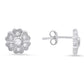 Original Kylie Harper Sterling Silver Petite Heart Clover Cubic Zirconia  CZ Stud Earrings