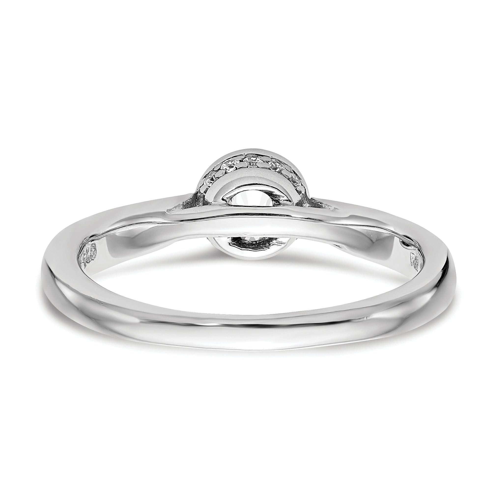 14k White Gold Simulated Diamond Engagement Ring