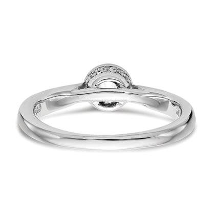 14k White Gold Simulated Diamond Engagement Ring