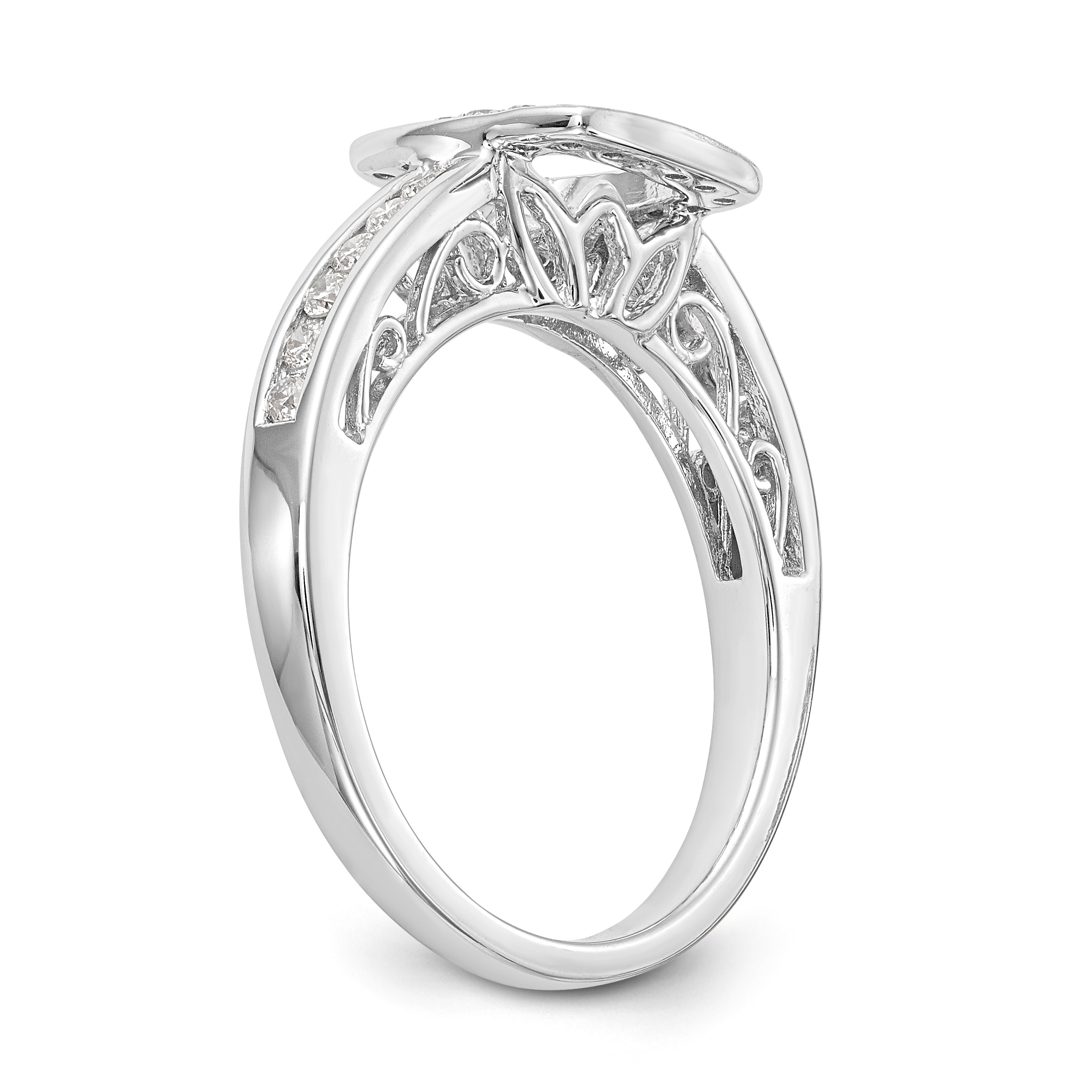 14kw Peg Set Diamond Princess CZ Cushion Halo Engagement Ring