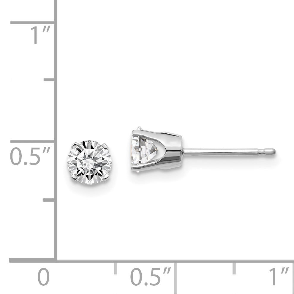 14k .85ct I1 J K Diamond Stud Push on Post Earrings