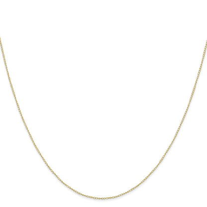 10K Yellow Gold .42mm Carded Curb Chain Necklace