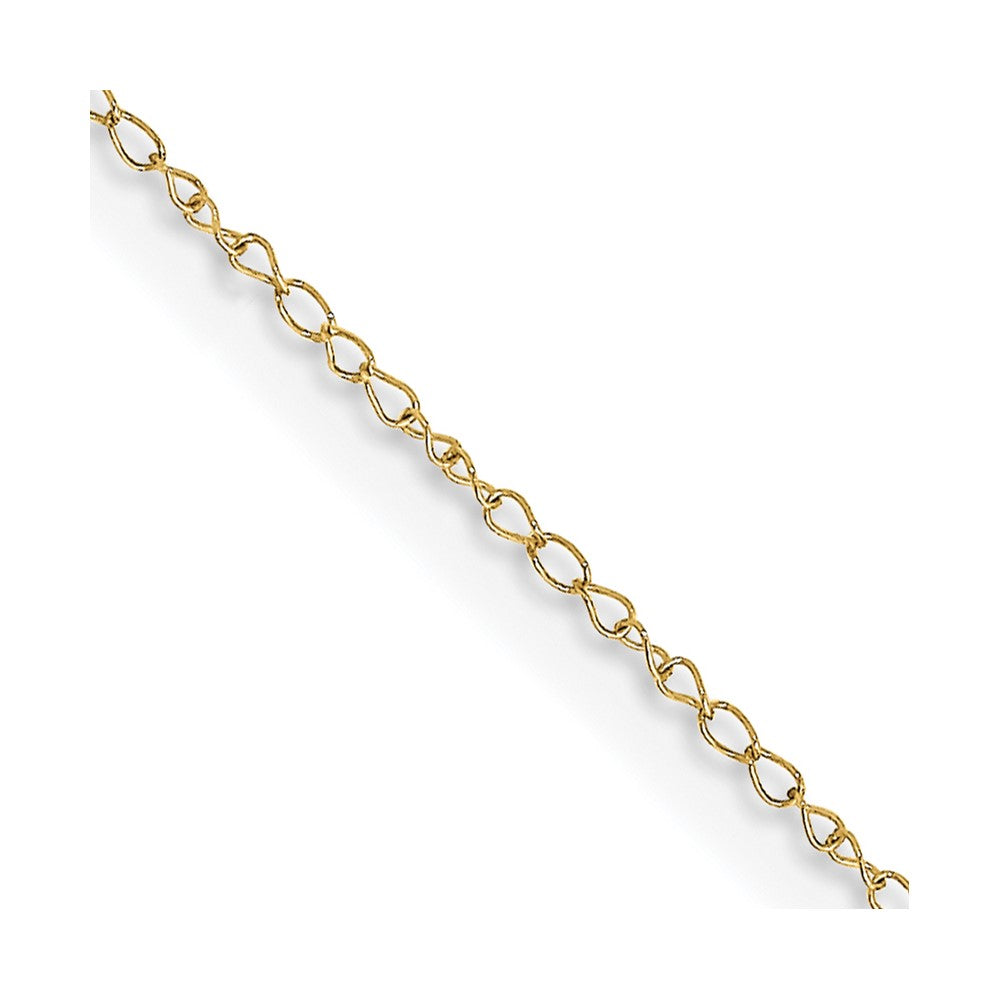 10K Yellow Gold .42mm Carded Curb Chain Necklace