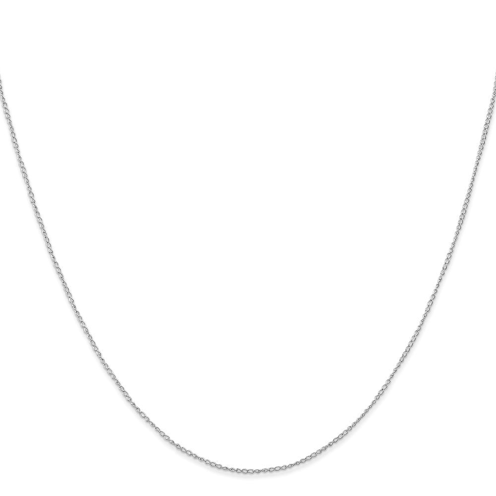 10k White Gold .5mm Carded Curb Chain Necklace