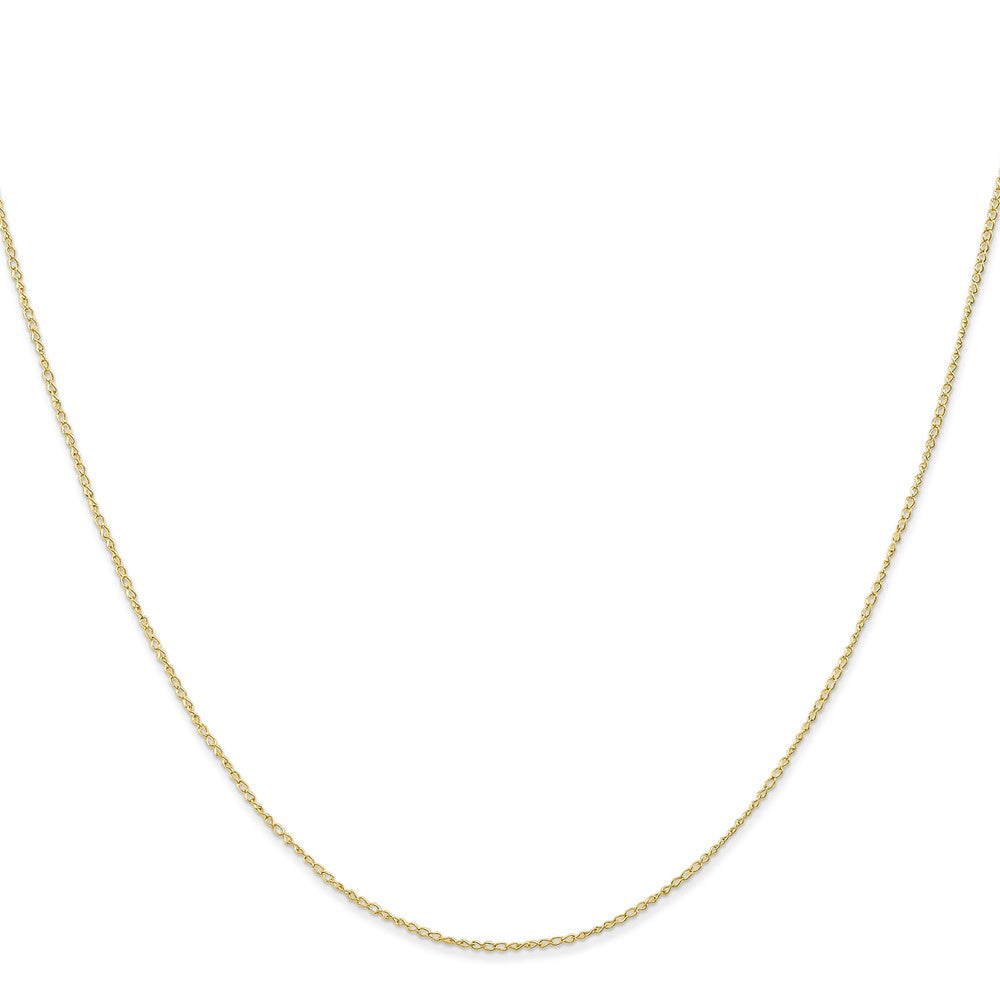 10K Yellow Gold .5mm Carded Curb Chain Necklace