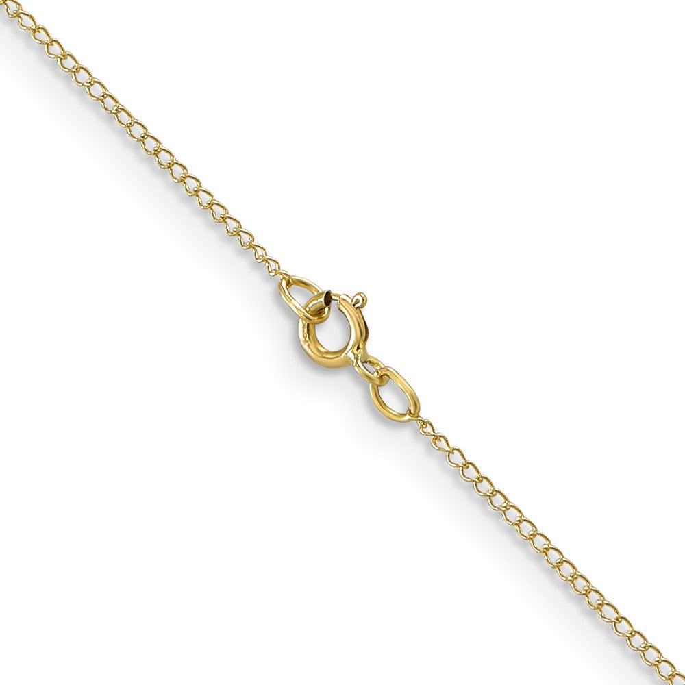 10K Yellow Gold .5mm Carded Curb Chain Necklace