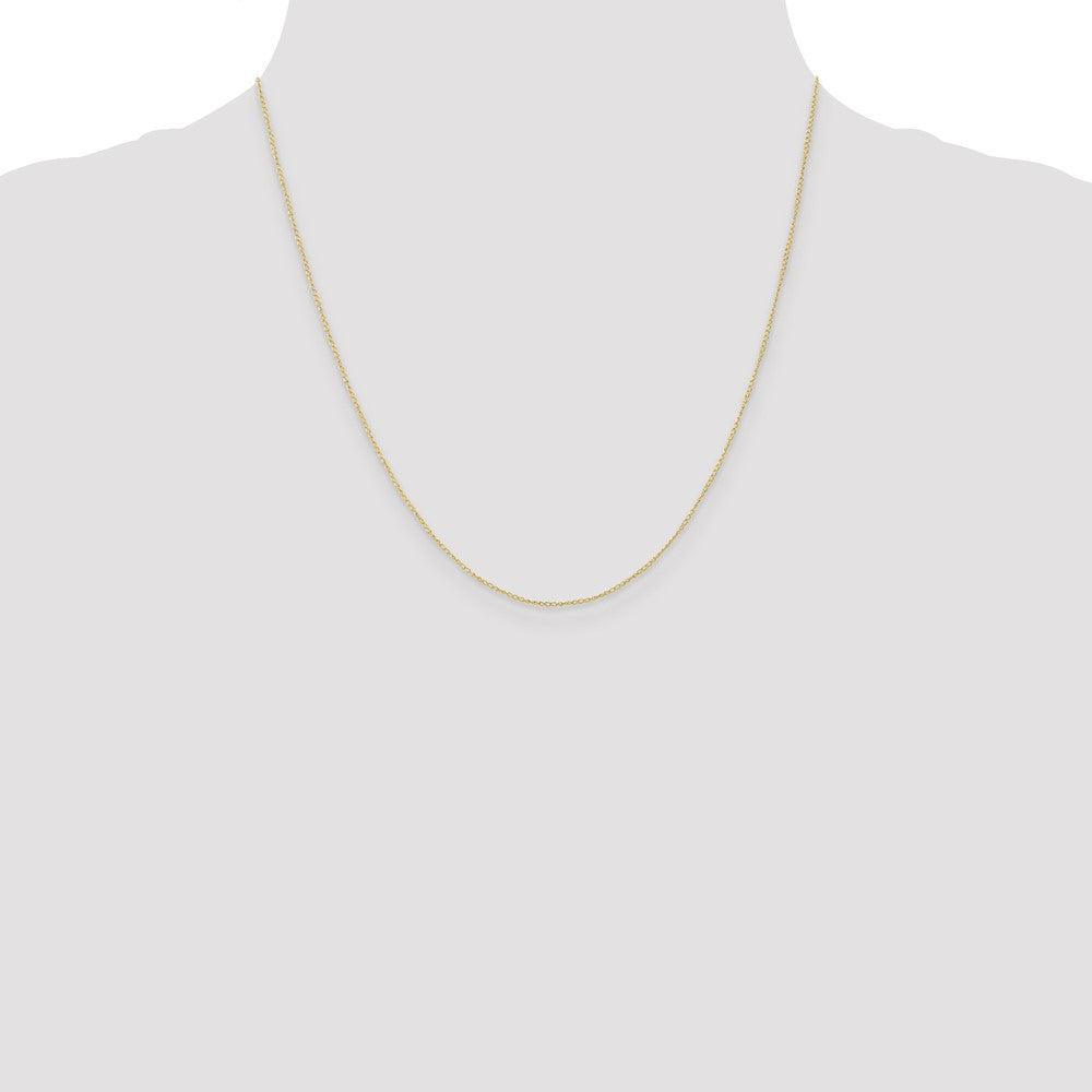 10K Yellow Gold .5mm Carded Curb Chain Necklace