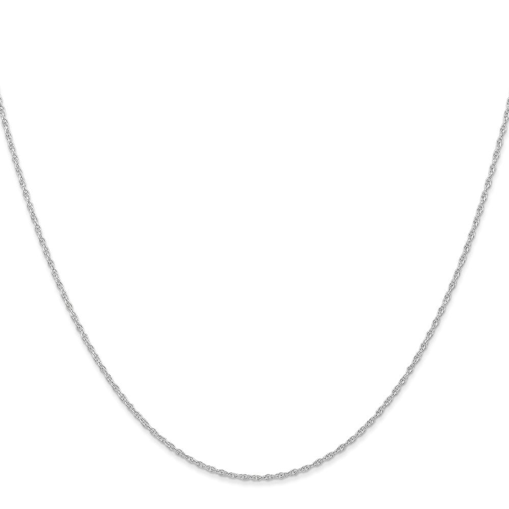 10k White Gold .95mm Carded Cable Rope Chain Necklace