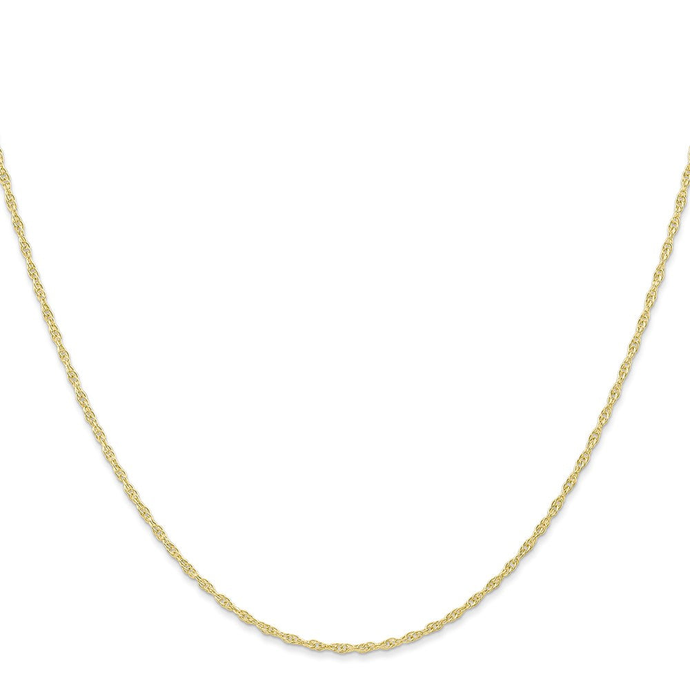 10K Yellow Gold 1.15mm Carded Cable Rope Chain Necklace