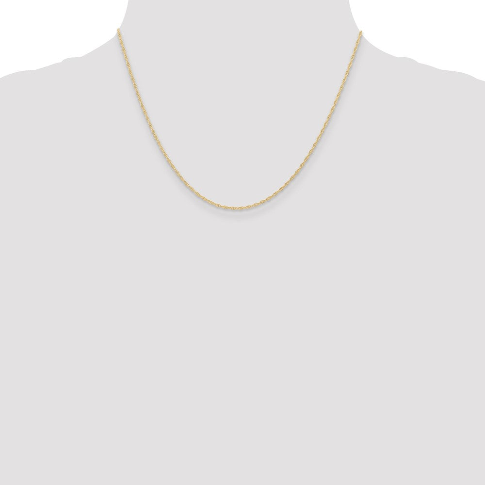 10K Yellow Gold 1.15mm Carded Cable Rope Chain Necklace