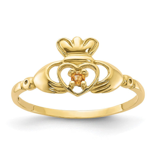 10k yellow gold citrine birthstone ring 10xbr272