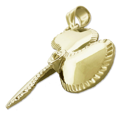 14K Gold 32MM Propeller Pendant