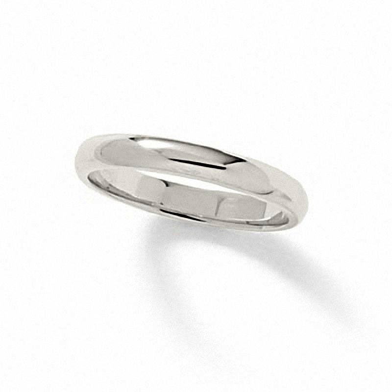 Men's 3.0mm Wedding Band in Solid 14K White Gold