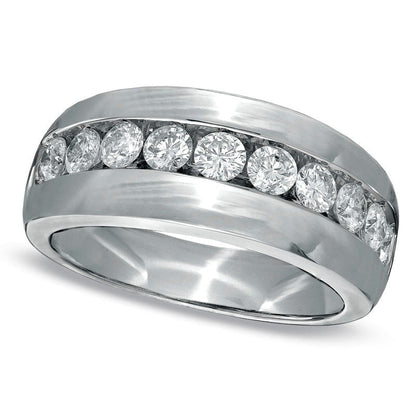 Men's 1.50 CT. T.W. Natural Diamond Band in Solid 14K White Gold
