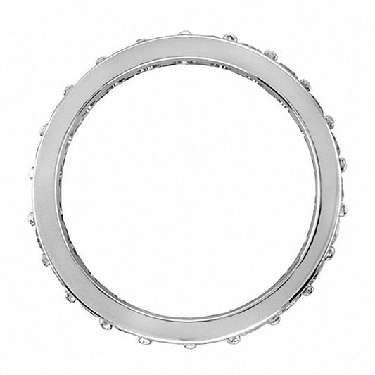 0.50 CT. T.W. Natural Diamond Eternity Wedding Band in Solid 14K White Gold