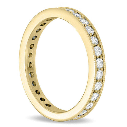 0.50 CT. T.W. Certified Natural Diamond Eternity Wedding Band in Solid 18K Gold (G/SI2)