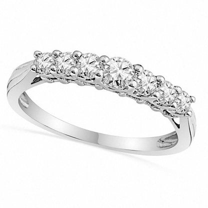 0.50 CT. T.W. Natural Diamond Wedding Band in Solid 10K White Gold