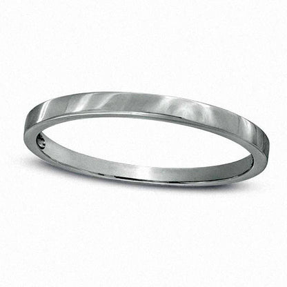 Ladies' 1.5mm Wedding Band in Solid 10K White Gold