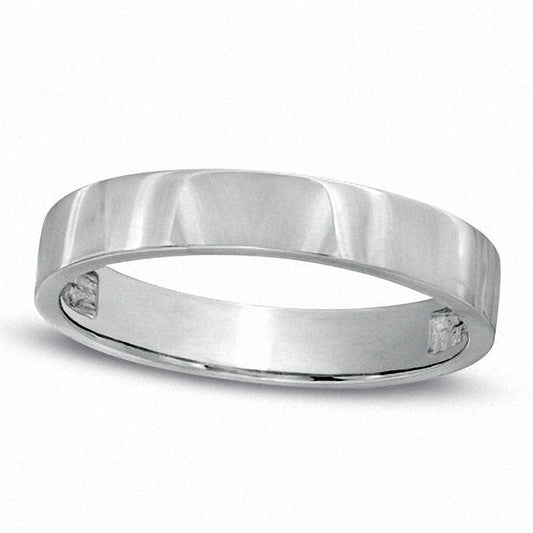 Men's 4.0mm Wedding Band in Solid 10K White Gold