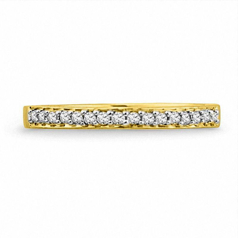 0.10 CT. T.W. Natural Diamond Wedding Band in Solid 10K Yellow Gold