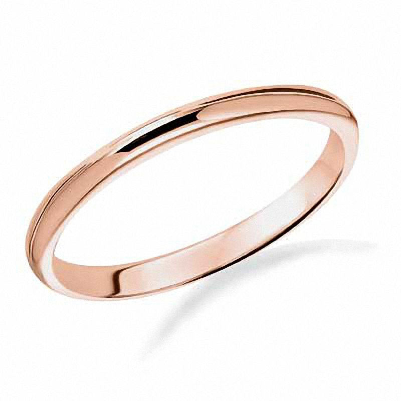 Ladies' 2.0mm Wedding Band in Solid 14K Rose Gold