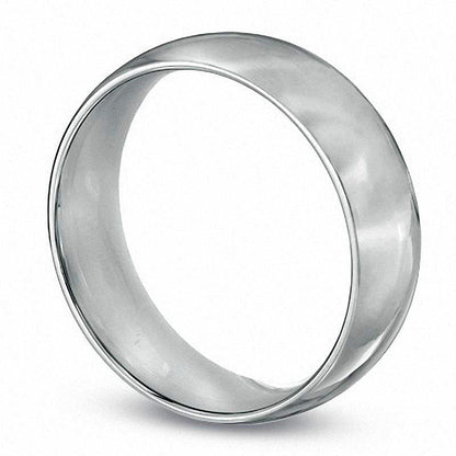 Ladies' 6.0mm Polished Comfort Fit Wedding Band in Sterling Silver