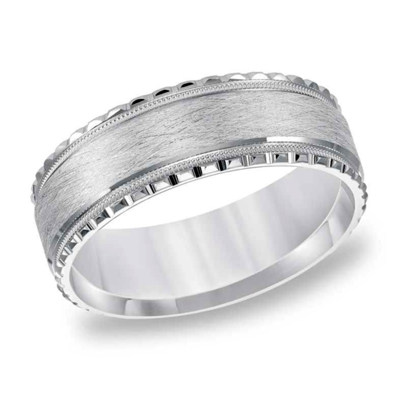 Ladies' 7.0mm Wedding Band in Solid 10K White Gold