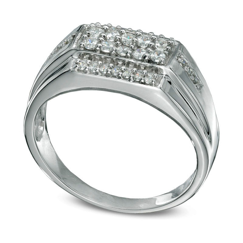 Men's 0.50 CT. T.W. Natural Diamond Ring in Solid 10K White Gold