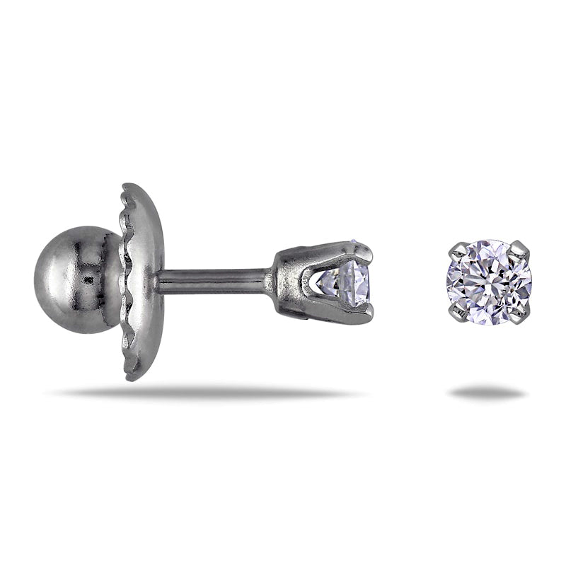 0.1 CT. T.W. Diamond Solitaire Stud Earrings in 14K White Gold