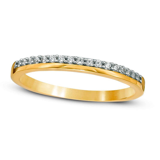 0.13 CT. T.W. Natural Diamond Wedding Band in Solid 10K Yellow Gold