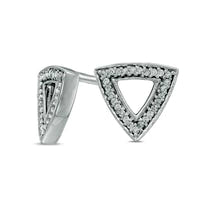 0.1 CT. T.W. Diamond Open Triangle Stud Earrings in Sterling Silver