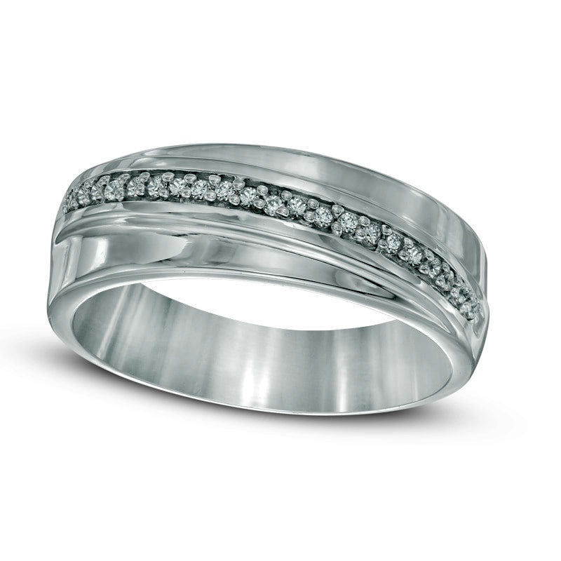 0.13 CT. T.W. Natural Diamond Wedding Band in Sterling Silver