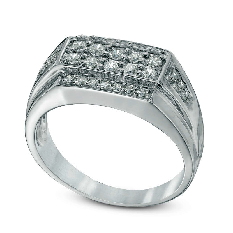 Men's 0.75 CT. T.W. Natural Diamond Ring in Sterling Silver