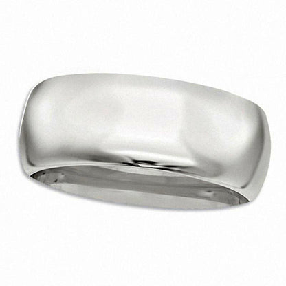 Men's 7.0mm Comfort Fit Milgrain Wedding Band in Sterling Silver