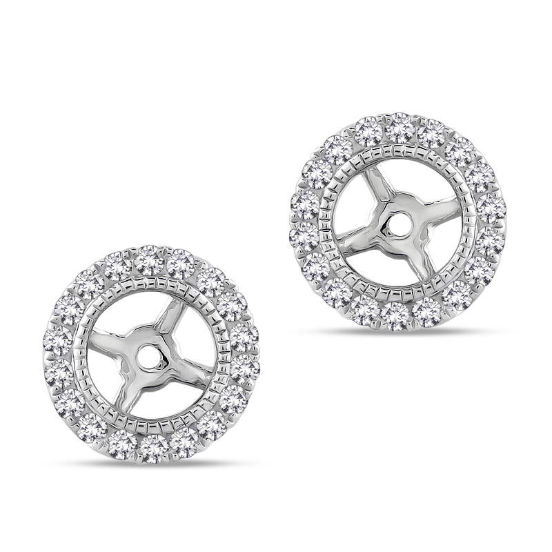 0.25 CT. T.W. Diamond Frame Earring Jackets in 14K White Gold