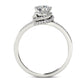 0.75 CT. T.W. Natural Diamond Frame Split Shank Engagement Ring in Solid 14K White Gold