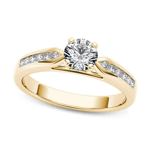 0.63 CT. T.W. Natural Diamond Engagement Ring in Solid 14K Gold