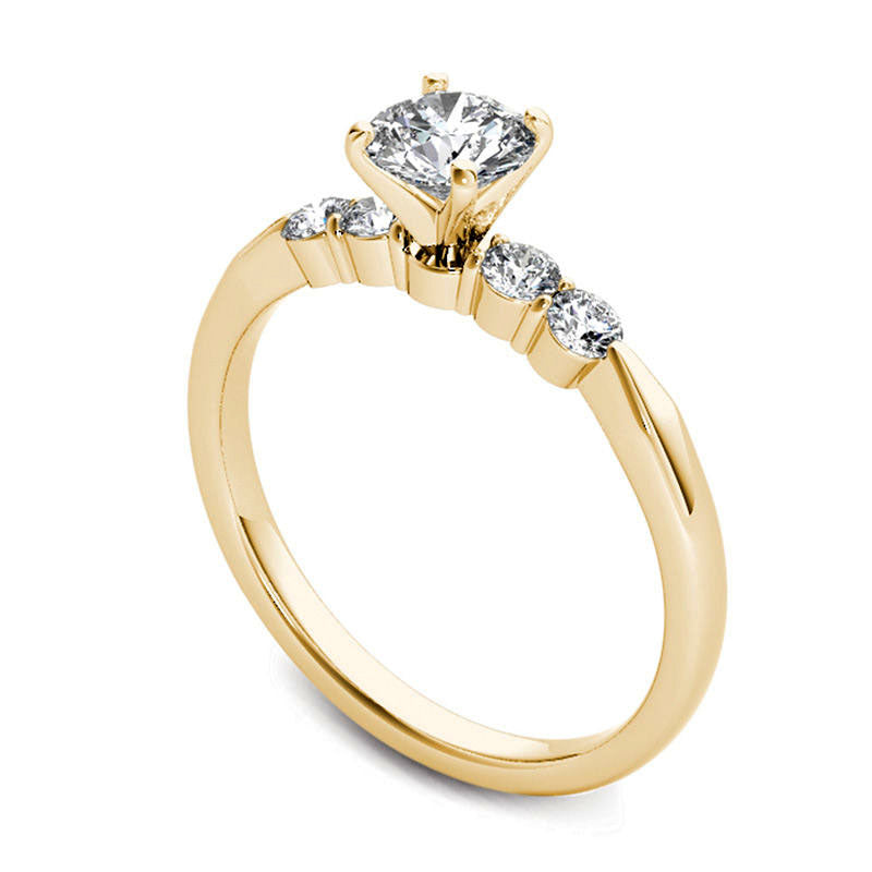 0.50 CT. T.W. Natural Diamond Engagement Ring in Solid 14K Gold