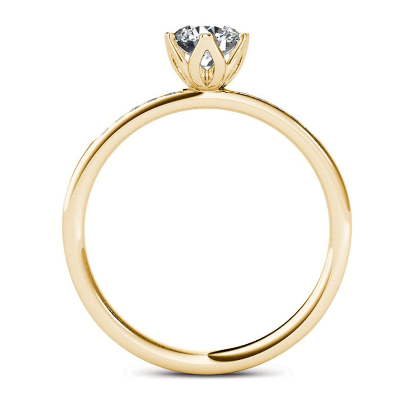 0.50 CT. T.W. Natural Diamond Engagement Ring in Solid 14K Gold