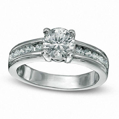 1.25 CT. T.W. Natural Diamond Engagement Ring in Solid 10K White Gold