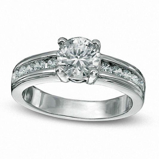 1.25 CT. T.W. Natural Diamond Engagement Ring in Solid 10K White Gold