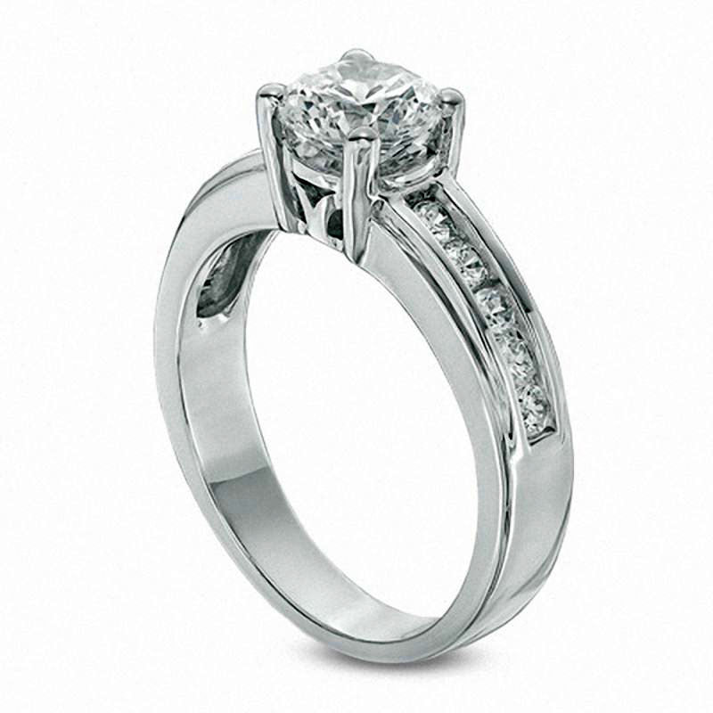 1.25 CT. T.W. Natural Diamond Engagement Ring in Solid 10K White Gold