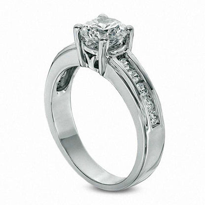 1.25 CT. T.W. Natural Diamond Engagement Ring in Solid 10K White Gold