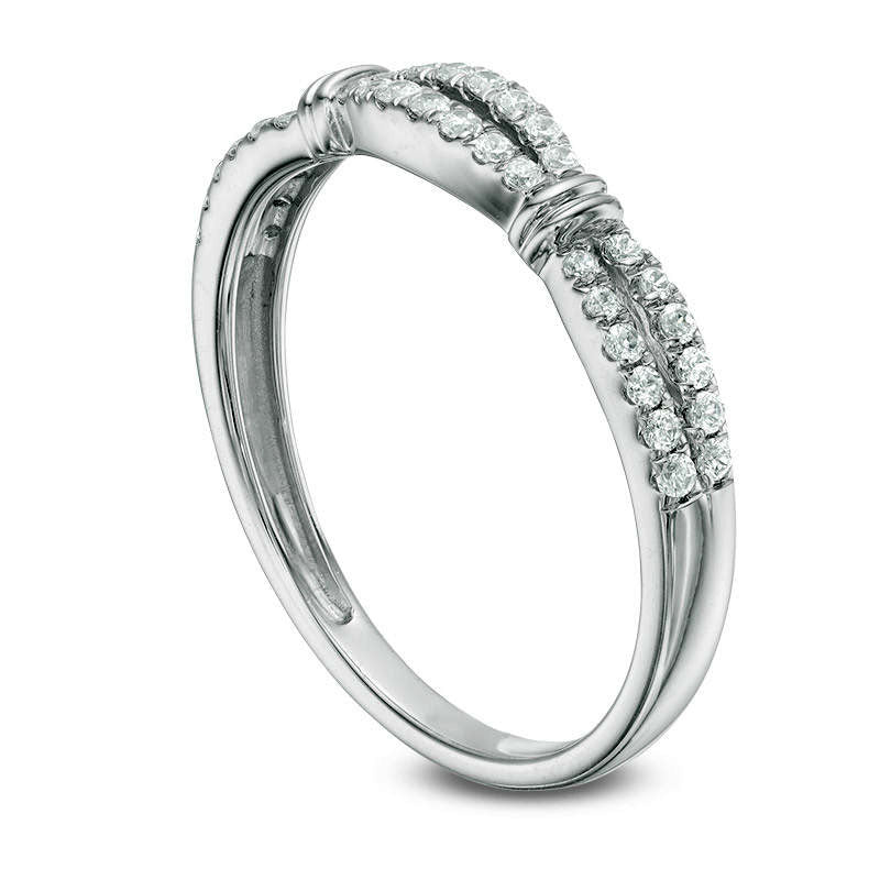 0.25 CT. T.W. Natural Diamond Wedding Band in Solid 10K White Gold