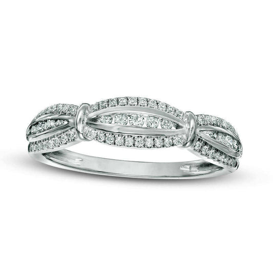 0.25 CT. T.W. Natural Diamond Wedding Band in Solid 10K White Gold