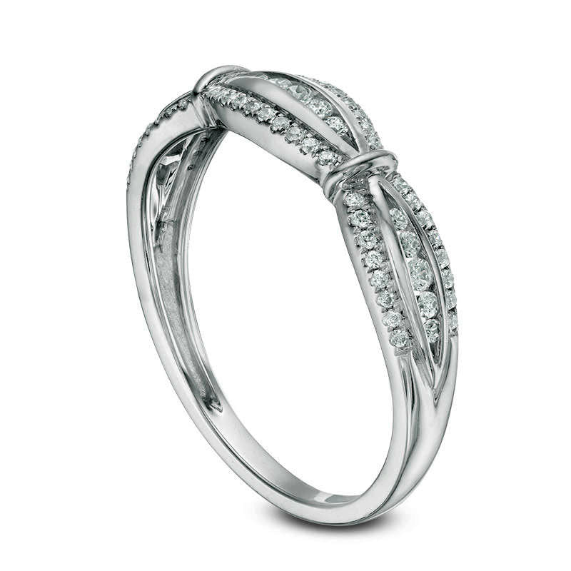 0.25 CT. T.W. Natural Diamond Wedding Band in Solid 10K White Gold